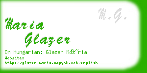 maria glazer business card